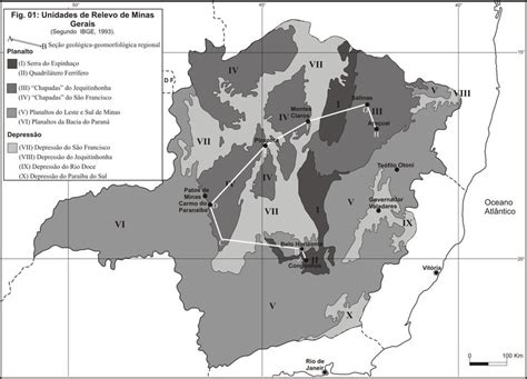 Mapa De Relevo De Minas Gerais LIBRAIN