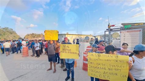 Bloquean Ejidatarios De Chunyaxche Obras Del Tren Maya Acusan Al