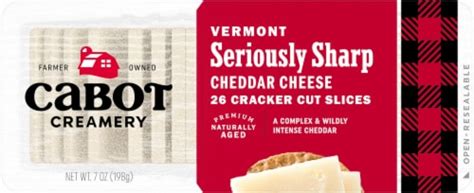 Cabot Vermont Seriously Sharp White Cheddar Cheese Cracker Cuts 26