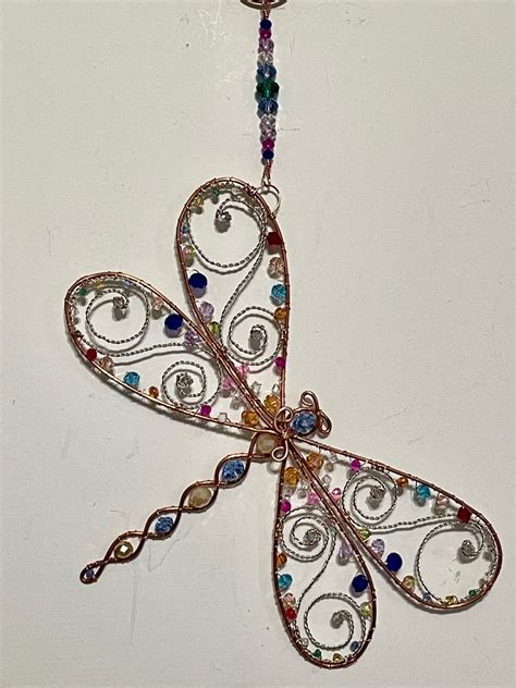 How To Make Handmade Wire Wrapped Dragonfly Hanging Decoration With