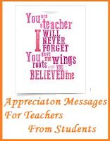 Thank You Messages! : Teachers