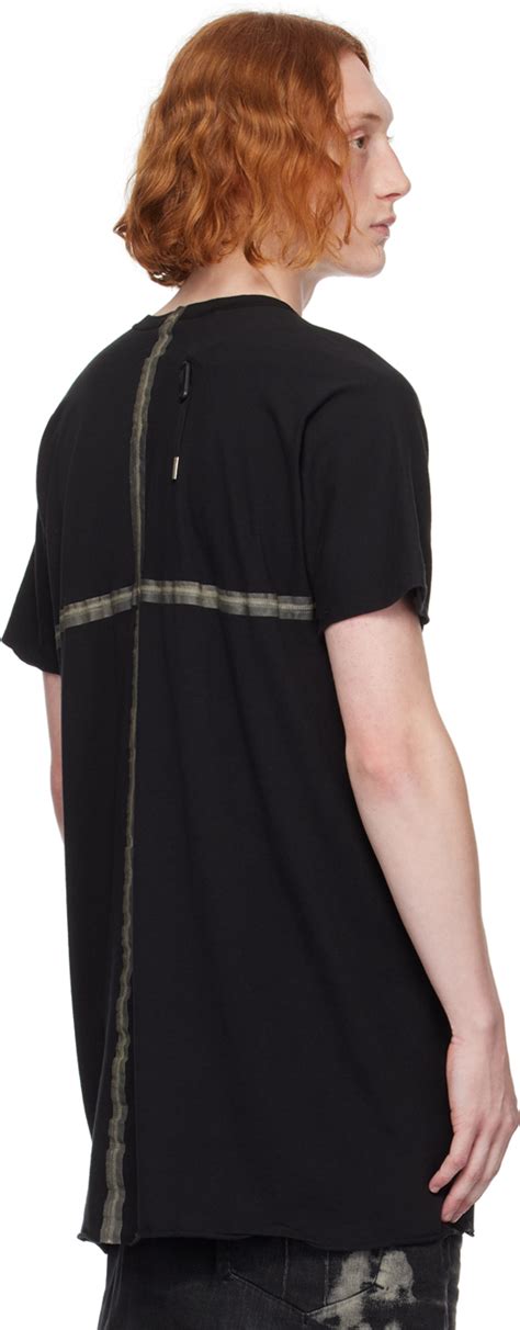 Boris Bidjan Saberi Black Taped Seams T Shirt Boris Bidjan Saberi