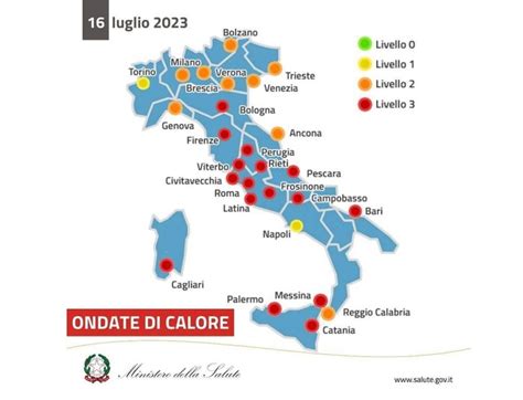 Meteo DOMENICA ALLERTA CALDO da BOLLINO ROSSO su 16 città c è l