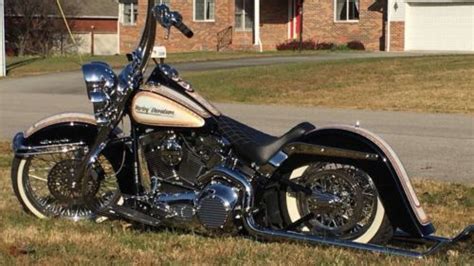 Slammed Chromed Harley Davidson Softail Deluxe Masterpiece In