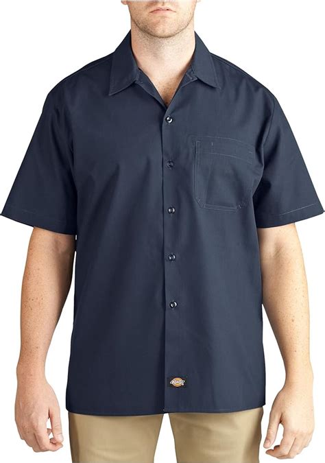 Dickies Mens Short Sleeve Poplin Work Shirt Big And Tall