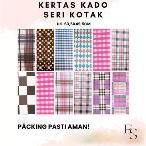 Jual Kertas Kado Sansan Wawa Motif Kotak Isi 20 Lembar Shopee Indonesia