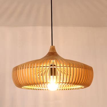 Japanese Rustic Farmhouse Wooden Pendant Light Restaurant Lamp