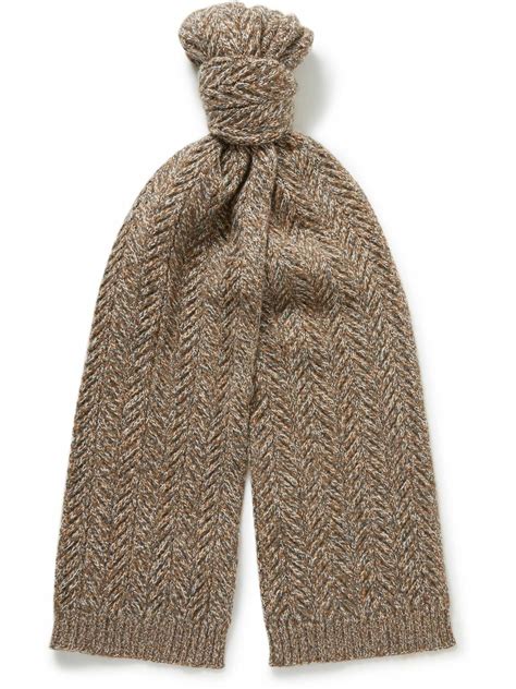 Loro Piana - Tamar Ribbed Herringbone Cashmere Scarf Loro Piana
