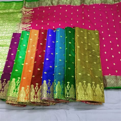 silk  set colour banarsi sarees  piece  amilo id