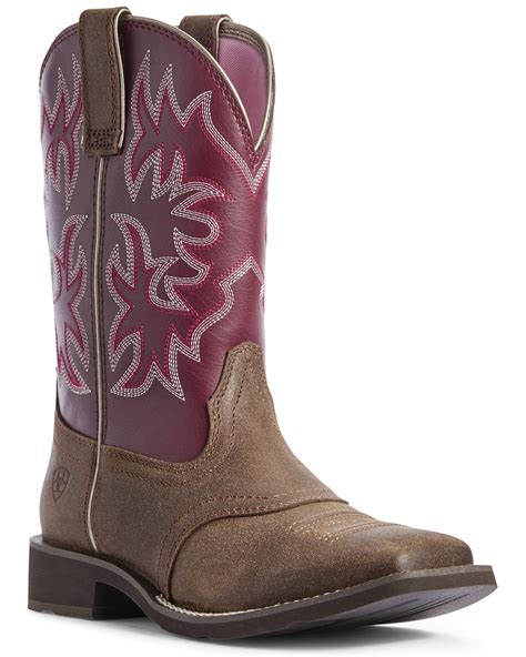 Ariat Womens Delilah Western Boots Wide Square Toe Sheplers