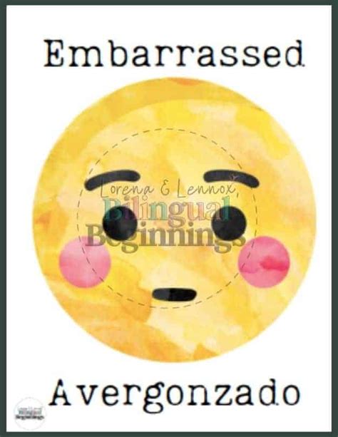 Bilingual Spanish English Emotions Flashcards Bilingual Beginnings