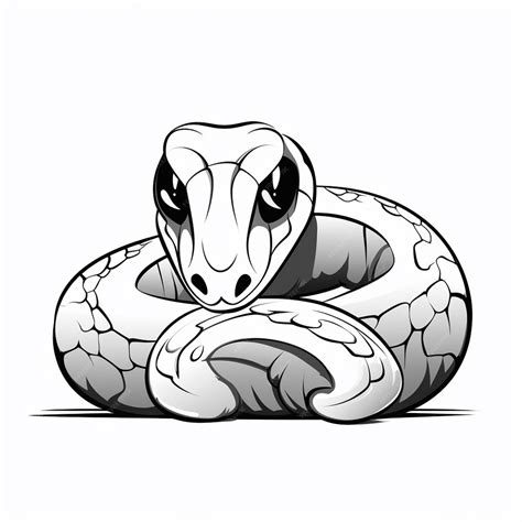 premium ai image img boa constrictor sketch cute flat coloring book