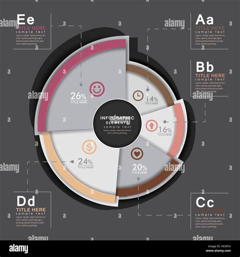 Vector Abstract 3d Pie Chart Infographic Elements Stock Vector Image