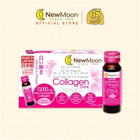 New Moon Inner Radiance Collagen Drink Reduced Sugar 50ml X 10 Bottles Goh Joo Hin Pte Ltd