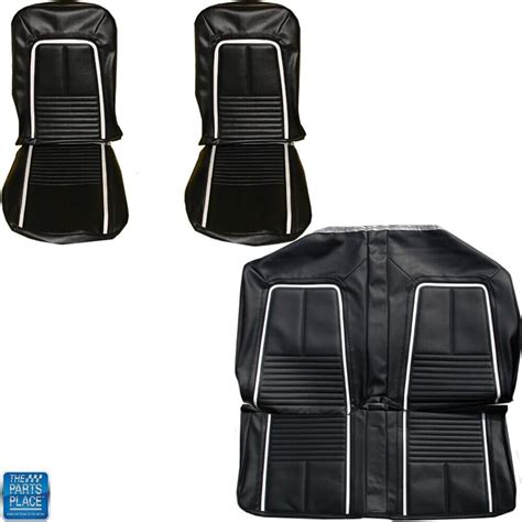 1967 Camaro Front Buckets And Staionary Rear Seat Covers Upholstery Black Deluxe Ebay