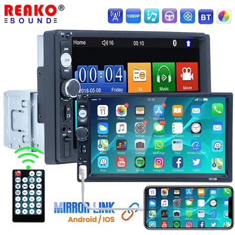 REAKOSOUND 1 DIN Car Radio 7 Autoradio Multimedia Player Touch Screen