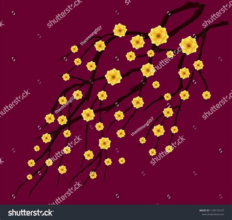 Vector Cherry Blossom Chinese New Year Stock Vector Royalty Free 1138135157 Shutterstock