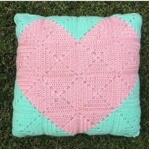 Geometric Heart Cushion Crochet Pattern By Crafty Cc Crochet Pillow