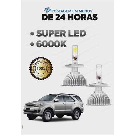 Par Lampada Super LED Farol De Milha Hilux SW4 2012 2013 2014 2015