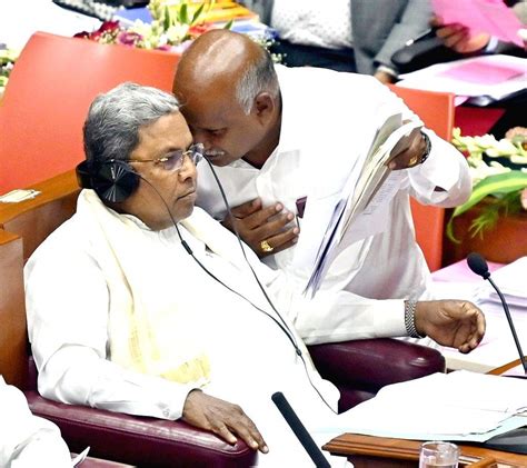 Chief Minister Of Karnataka Siddaramaiah During Assembly Session At