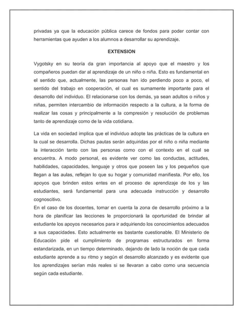 Modelo De Aprendizaje Sociocultural De Vigotsky PDF