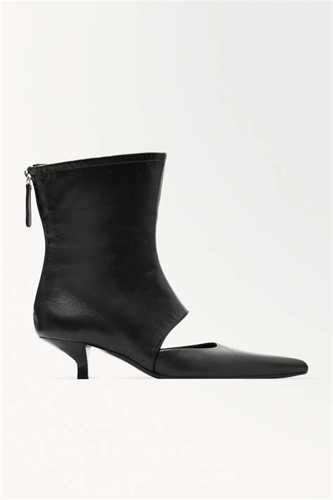 Cos The Kitten Heel Sock Boots Black Editorialist