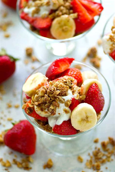 Strawberry Banana Oatmeal Cookie Yogurt Parfaits