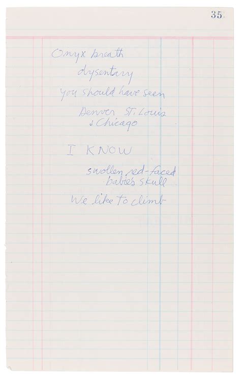 Jim Morrison Handwritten Poem From 127 Fascination Box Rr