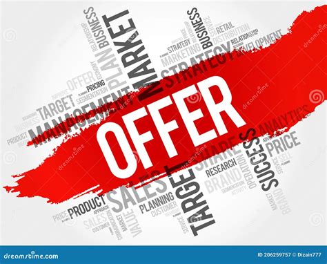 Offer word cloud stock illustration. Illustration of advertising ...