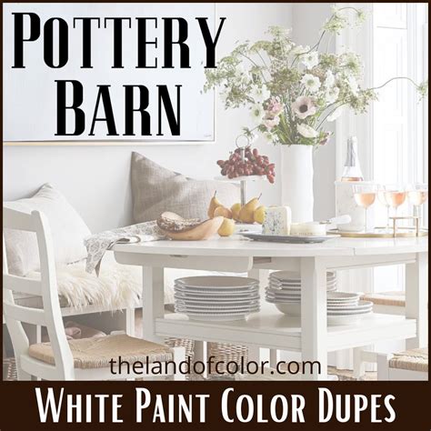 Pottery Barn White Paint Colors Matches From Major Brands