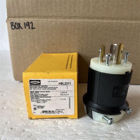 Hubbell HBL2311 TWIST LOCK PLUG 20A 125V New 783585037707 EBay