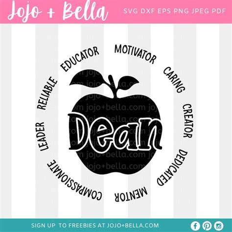 Dean Svg Teacher Svg Back To School Svg Svg School Svg Etsy