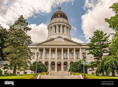 State Capitol Building In Augusta Maine Stock Photo Alamy