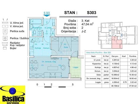 Trešnjevka Zagorska dvosobni stan 47m2 3 kat novi projekt prodaja