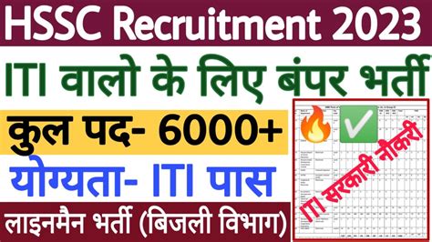 Hssc Alm Recruitment Iti Education