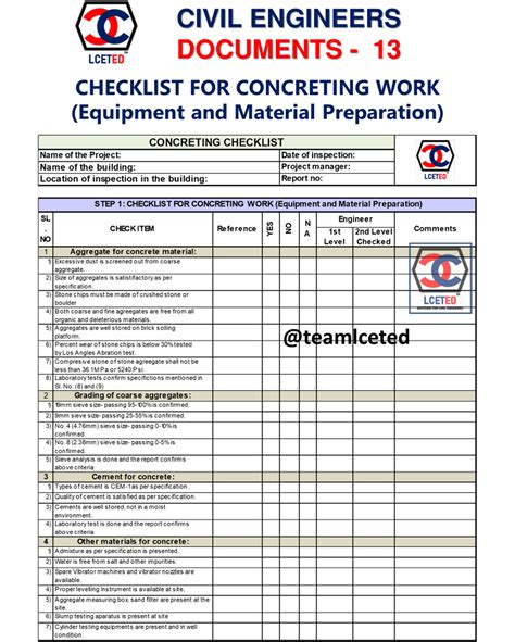 Structural Inspection Checklist Template Prntbl