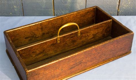 Antiques Atlas Georgian Mahogany Cutlery Tray Brass Handle