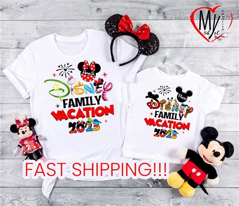 Camiseta Personalizada Vacaciones Disney Familia Para Hombre Mujer