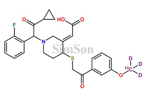 Prasugrel Metabolite Derivative 13C D3 Trans R 138727MP Mixture Of