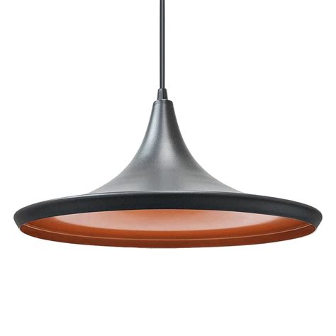 Pendente Luminária Chapéu Tom Dixon Preto Cobre Submarino