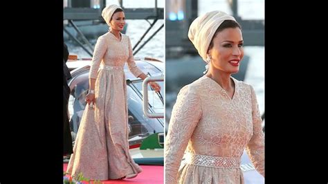 Sheikha Mozah Bint Nasser Of Qatar Lavish Fashion Youtube