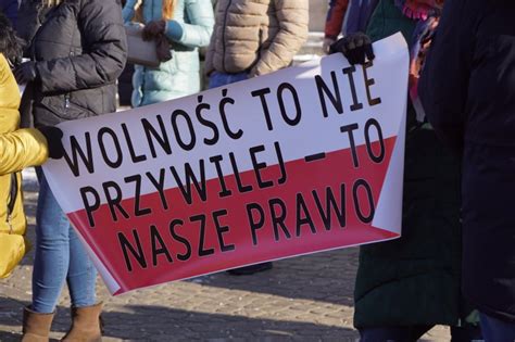 Protest W Lublinie Przeciwnik W Przymusu Szczepie Stop Segregacji