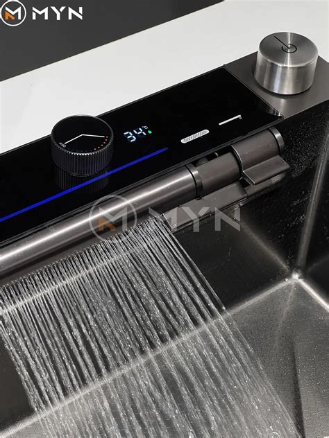 Meiyani Nano 304 Stainless Steel Sink Waterfall Digital Display Faucet