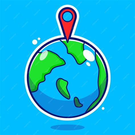 Premium Vector Earth And Current Location Pin