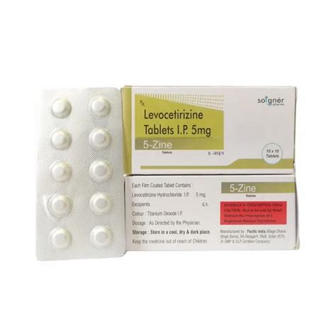 Tablet Levocetirizine 5 Mg 5 Zine Tab At ₹ 320box In Sas Nagar