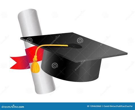 Illustrazione Di Vettore Di Graduazione Del Diploma Illustrazione Di