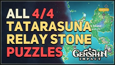 All Tatarasuna Relay Stone Puzzles Genshin Impact Kannazuka Youtube