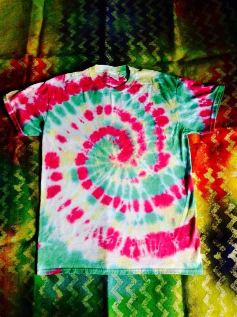 Rasta Tie Dye Shirt Handmade Rasta Spiral Tie By Beachbumtiedye