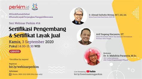 Webinar Seri 14 Sertifikasi Pengembang Dan Sertifikat Layak Jual