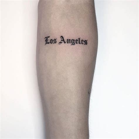 Los Angeles Script Tattoo